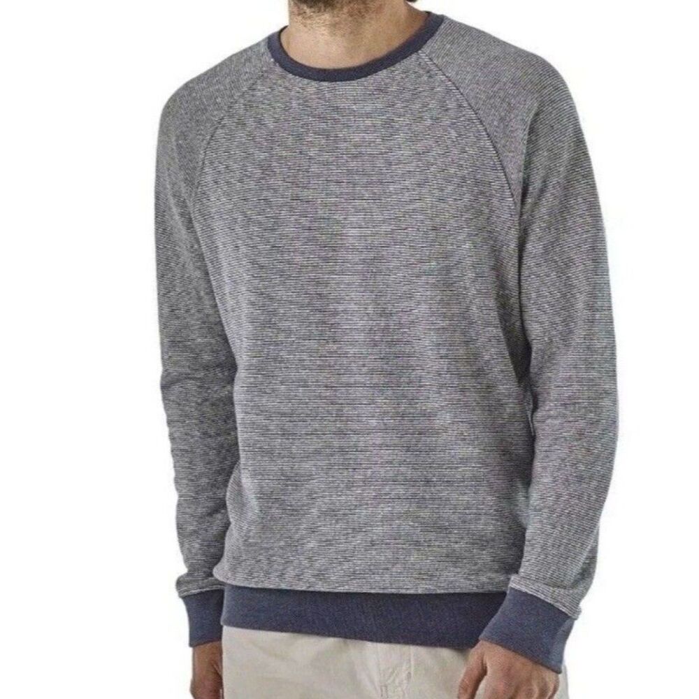 Patagonia Trail Harbor Crew Neck Sweatshirt Mens Medium M Gray Pull Over